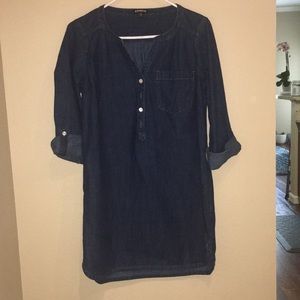 Blue denim dress